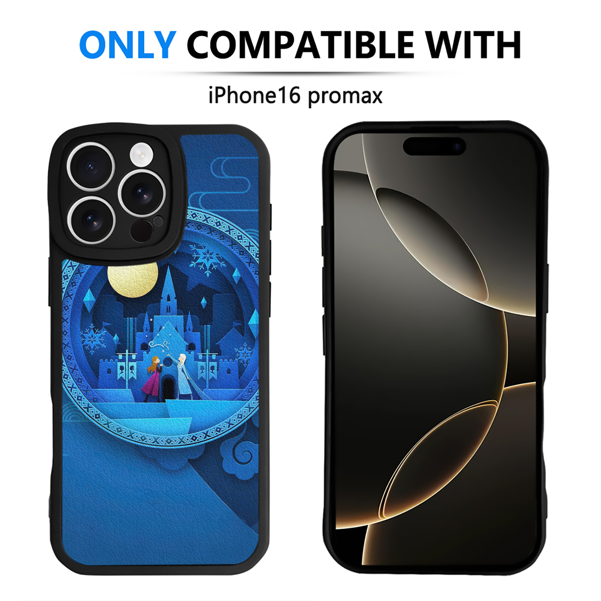 （画像用） アナと雪の女王 アンナ エルサ Frozen Anna Elsa 【iPhone 16シリーズ対応】シリコンスマホケース（レザー調） 材質：シリコン